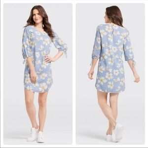 Draper James Blue Gingham and Floral dress- size 12